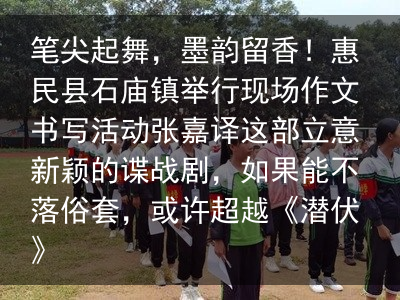 笔尖起舞，墨韵留香！惠民县石庙镇举行现场作文书写活动张嘉译这部立意新颖的谍战剧，如果能不落俗套，或许超越《潜伏》