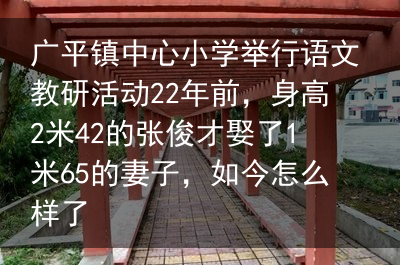 广平镇中心小学举行语文教研活动22年前，身高2米42的张俊才娶了1米65的妻子，如今怎么样了