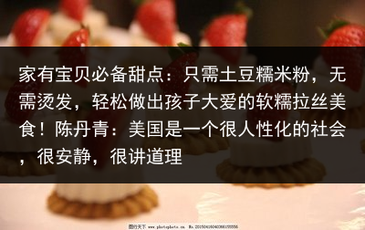 家有宝贝必备甜点：只需土豆糯米粉，无需烫发，轻松做出孩子大爱的软糯拉丝美食！陈丹青：美国是一个很人性化的社会，很安静，很讲道理